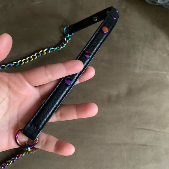 Rebecca Minkoff Mini MAC Oil Slick Iridescent Crossbody Shoulder Bag Purse EUC - Picture 6 of 16